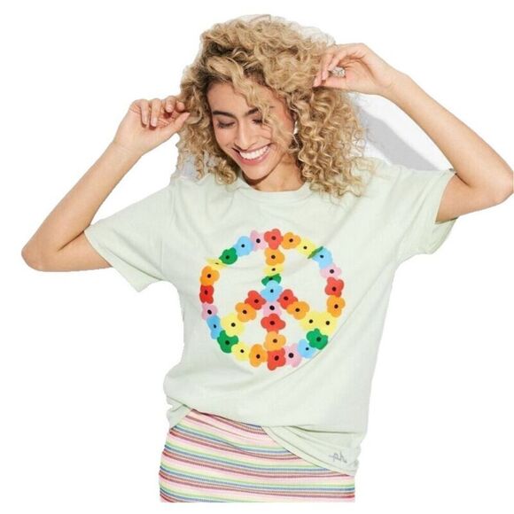 The Phluid Project Peace Sign Graphic T-Shirt 1X - Picture 1 of 4